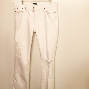 J.CREW Women's Distressed White Jeans Size 10